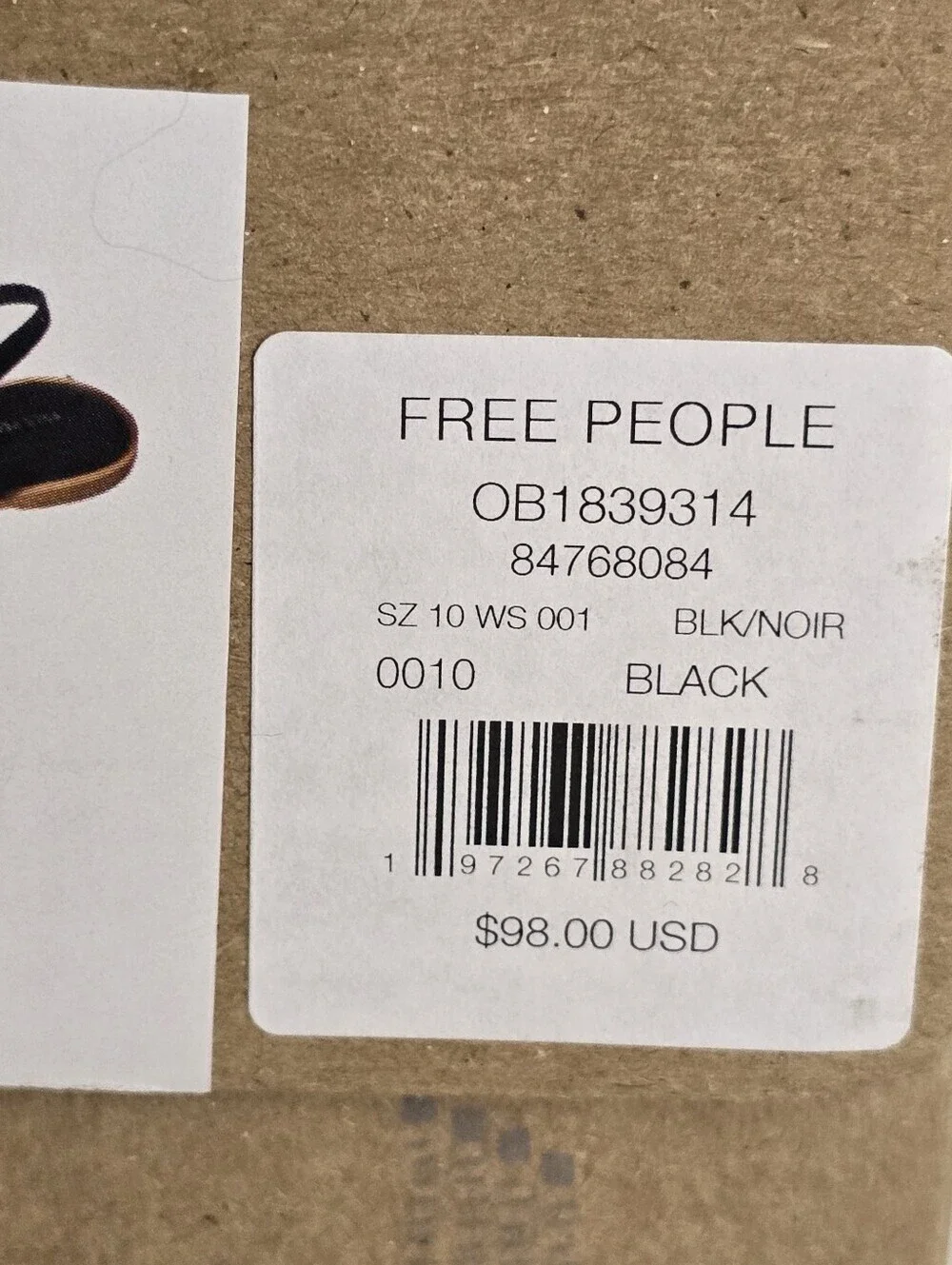 NWT Free People Black Sunny Days Sandals Summer Boho